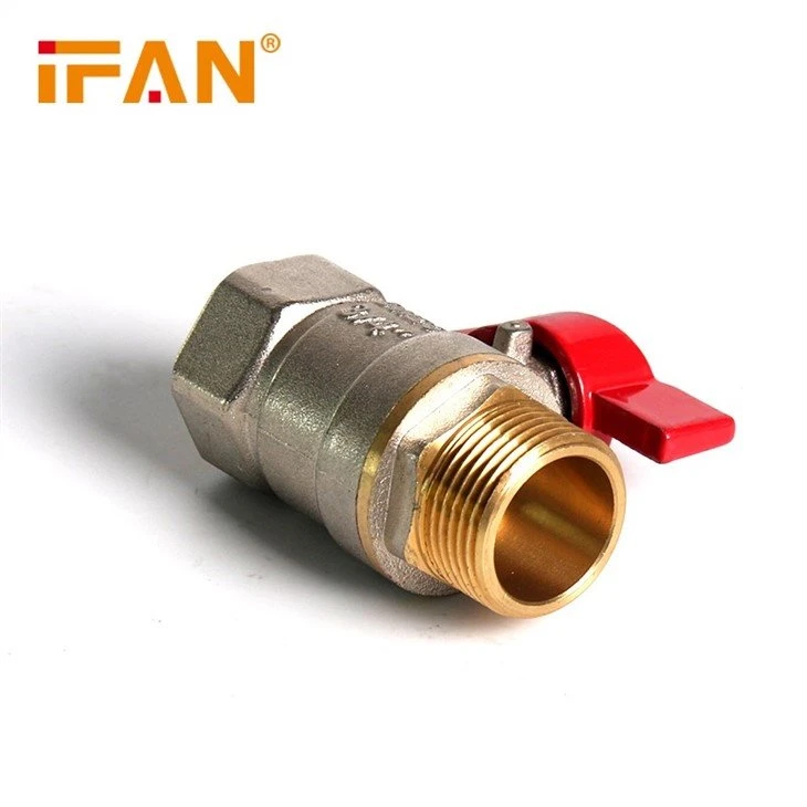Butterfly Female+Male Brass Valve