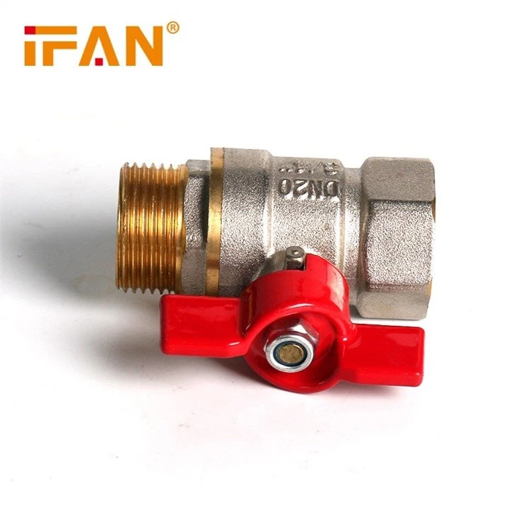 Butterfly Female+Male Brass Valve