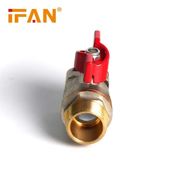 Butterfly Female+Male Brass Valve