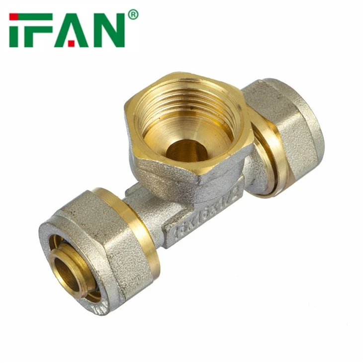 BrassFemale Tee PEX Compression Fitting