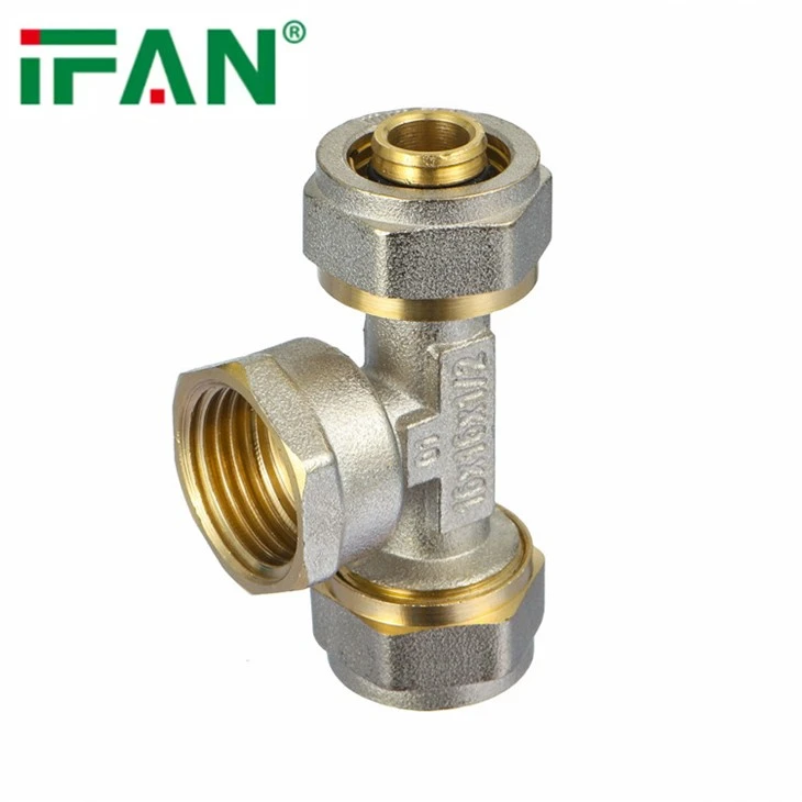 BrassFemale Tee PEX Compression Fitting