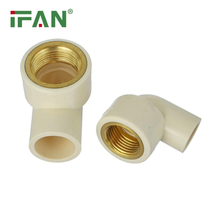 Beige CPVC Brass Elbow