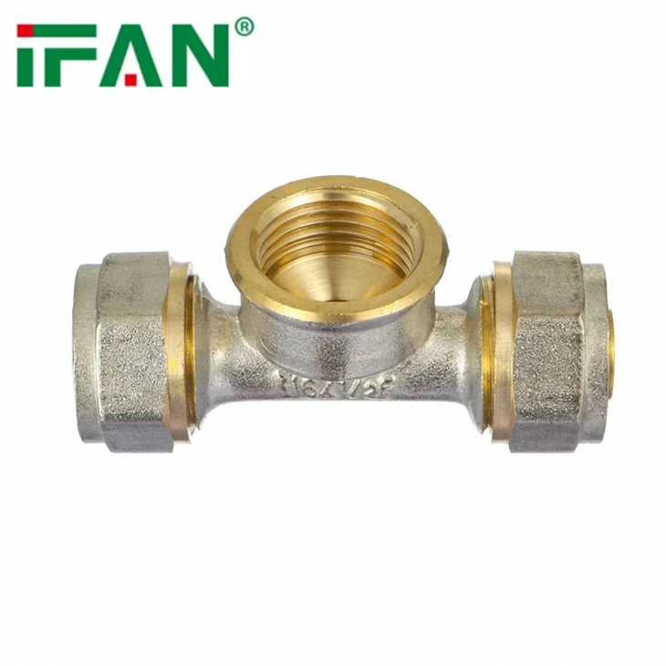 Brass Female Tee PEX Compression Fitting