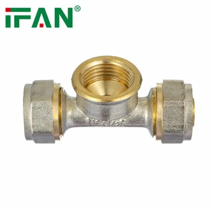 Brass Female Tee PEX Compression Fitting